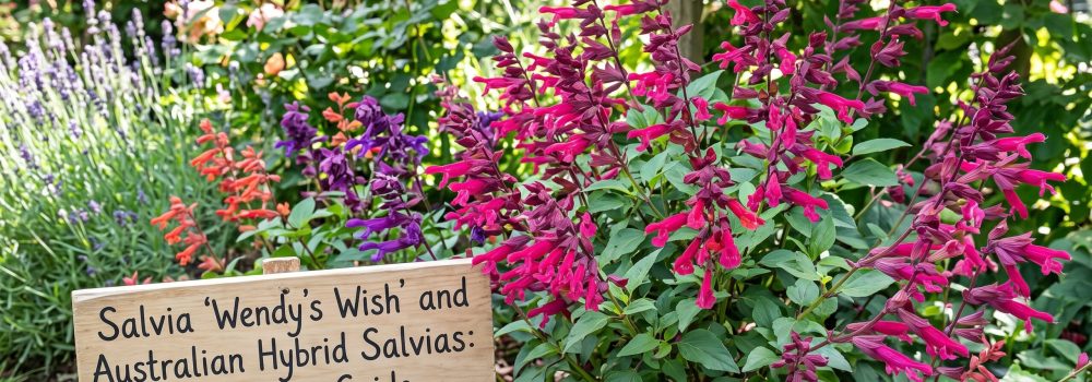 Salvia 'Wendy's Wish' vivid magenta-pink flowers on tall vigorous stems reaching 120cm — Australian-bred hybrid salvia for UK gardens — Middleton Nurseries